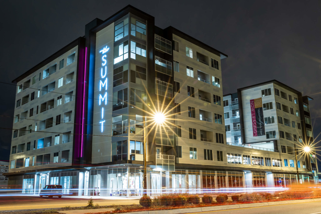 The Summit Night Exterior